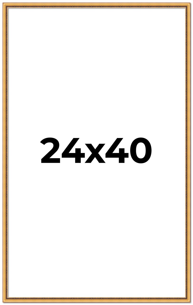 Classic Modern Gold Picture Frame - UV Acrylic, Foam Board Backing, Hanging Hardware